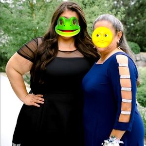 Plus size Black MIDI Dress